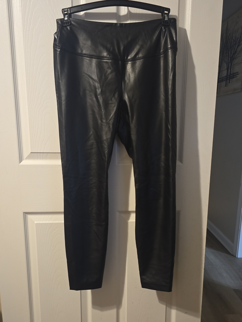 White House Black Market Runway Black Faux Leather Leggings